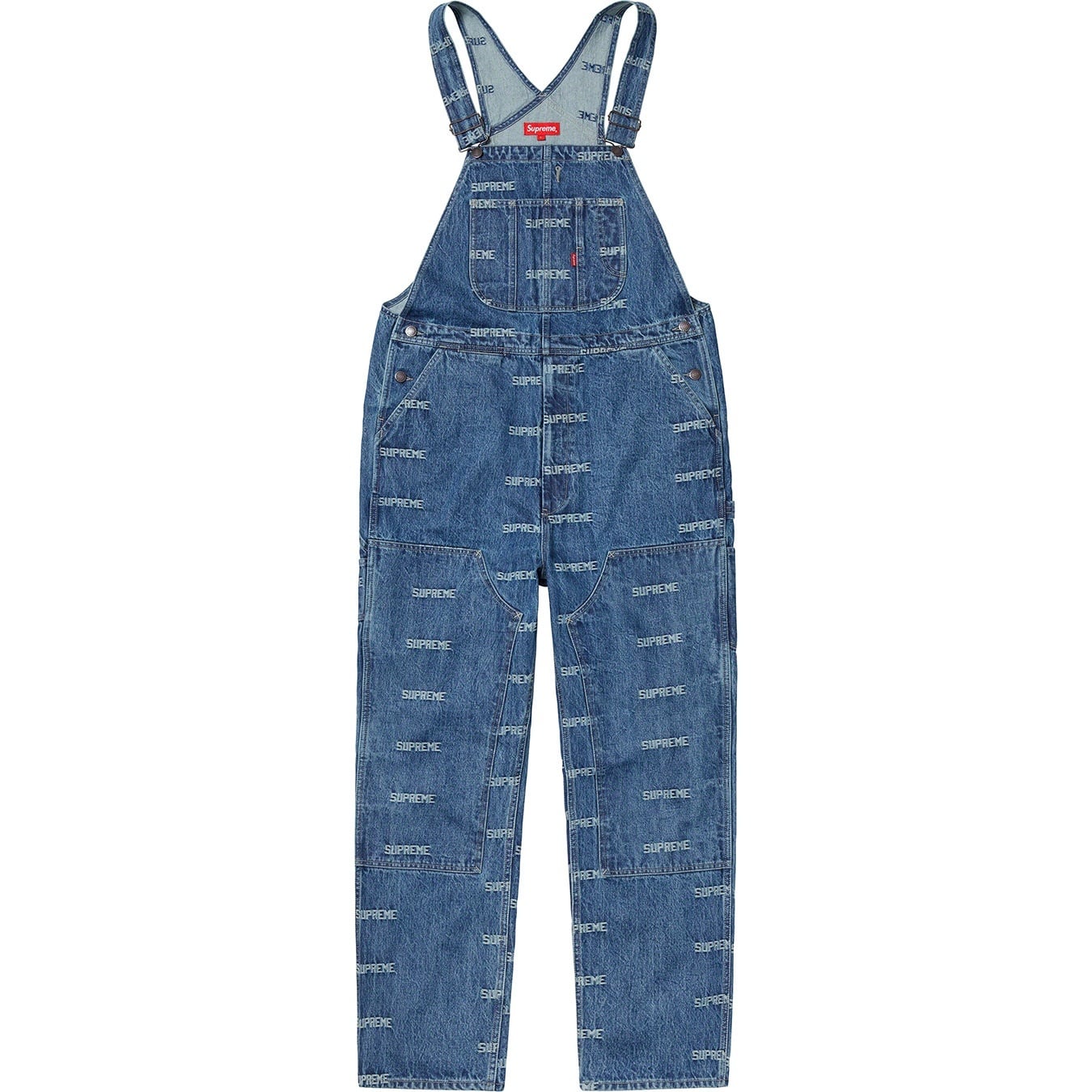 Logo Denim Overalls view 2